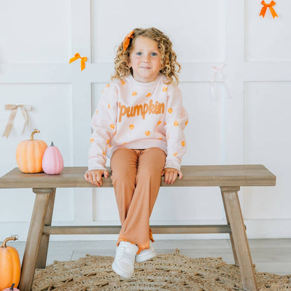 Pumpkin Stitch Patch Sweatshirt - Kids Clothing - Fall
