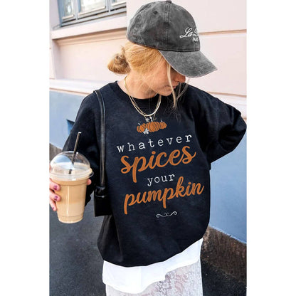 SPICES PUMPKIN MINERAL GRAPHIC SWEATSHIRTS