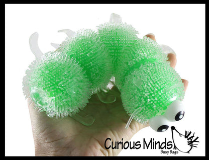 1 Jumbo Caterpillar Water Bead Filled Squeeze Stress Ball -