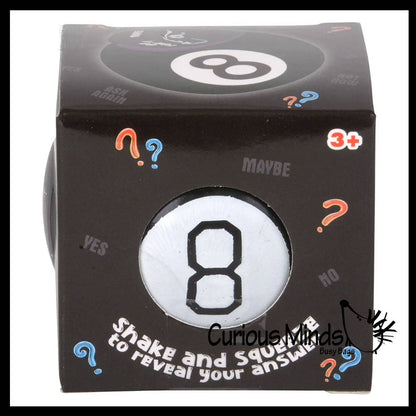 Squishy Fortune Teller 8 Ball Answering Black Ball Question Toy - Fortune Telling Toy - Classic Fun Predictor Toy - Answers Questions Stress Ball