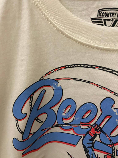 Beer Me Rodeo  relaxed Crop T-shirt