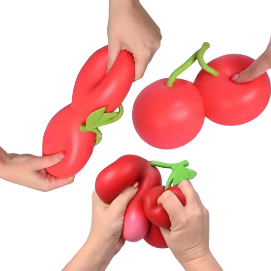 Simulation Cherry Squishy Toy Slow Rising Stress Relief Squeeze Toy