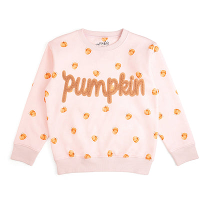 Pumpkin Stitch Patch Sweatshirt - Kids Clothing - Fall