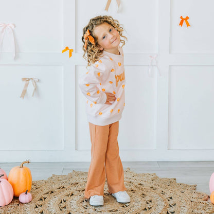 Pumpkin Stitch Patch Sweatshirt - Kids Clothing - Fall