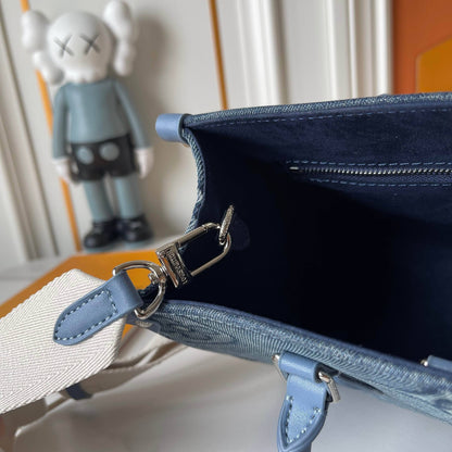 Upcycled Designer Denim Monogram Handbag