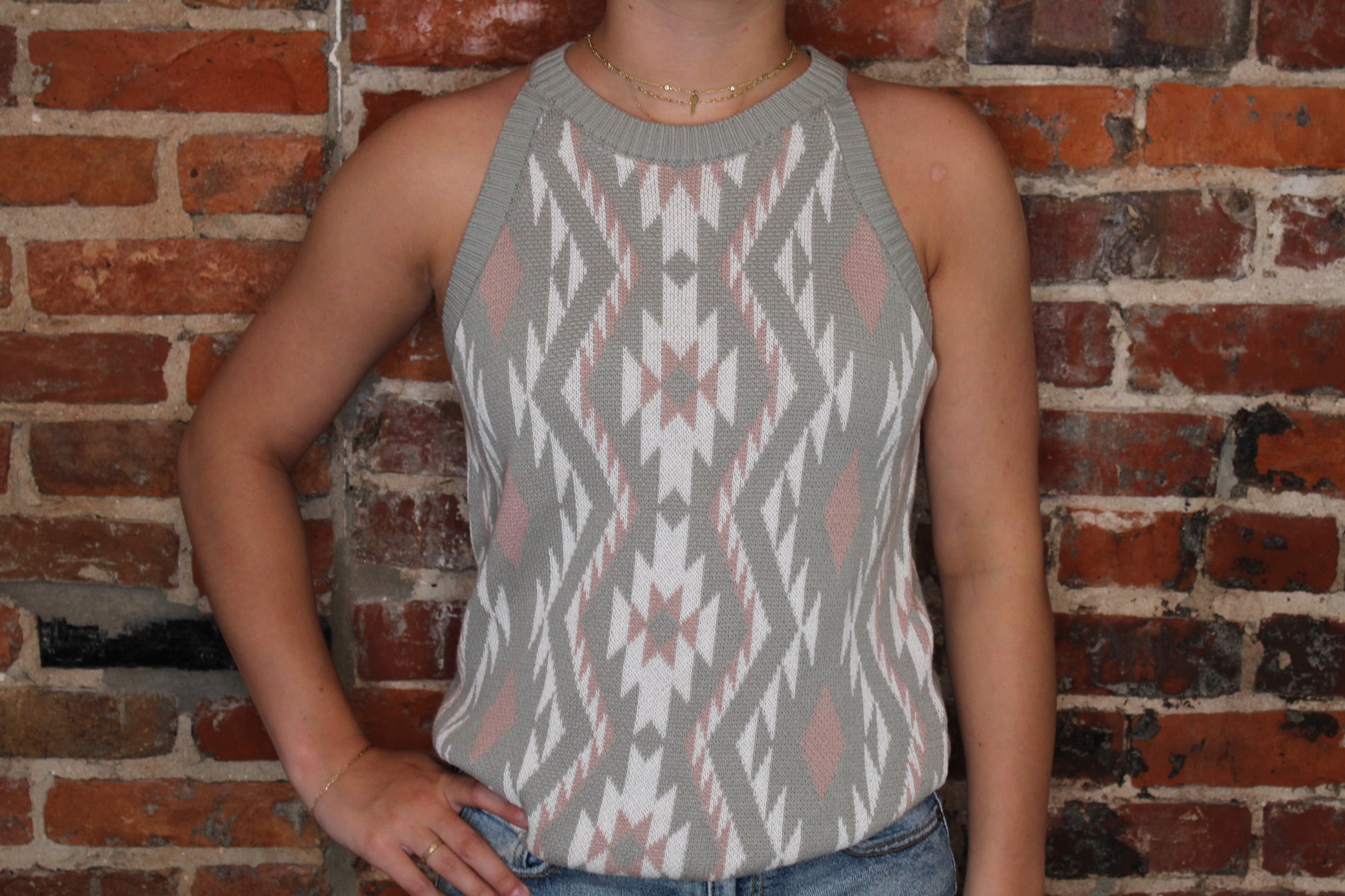 Aztec Sweater Tank image 0
