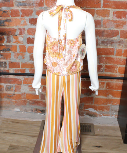 Kids' Flower Top/Stripe Pants image 1