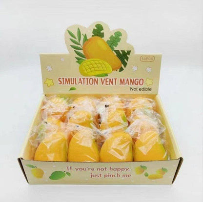 Simulation Fruit Mango Peach Dragon Fruit Squishy Slow Rising Stress Relief Squeeze Toy