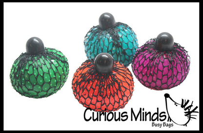 1 Bubble Mesh Balls - Squishy Fidget Ball with Web