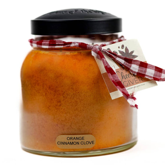 Orange Cinnamon Clove – 34oz Holiday Scented Jar Candle