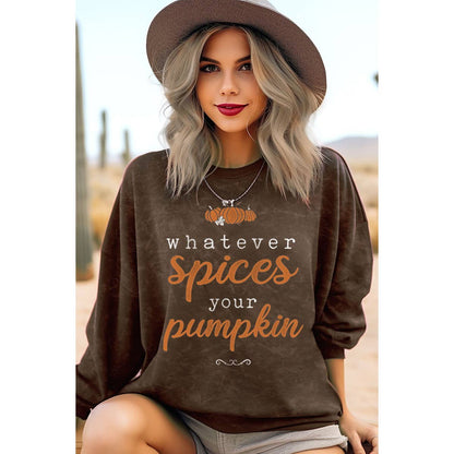 SPICES PUMPKIN MINERAL GRAPHIC SWEATSHIRTS