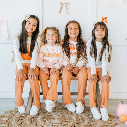 Pumpkin Stitch Patch Sweatshirt - Kids Clothing - Fall
