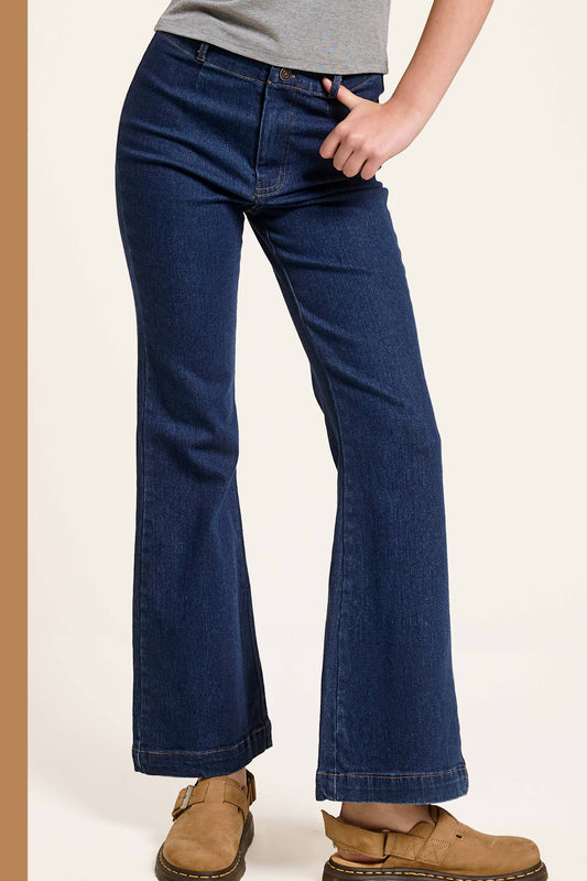 MCP3117-Soft Washed Stretchy High Waisted Wide Flare Pants