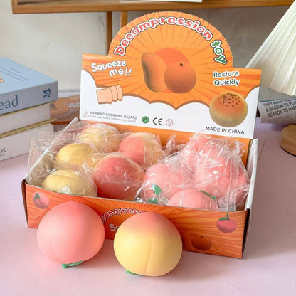 Simulation Fruit Mango Peach Dragon Fruit Squishy Slow Rising Stress Relief Squeeze Toy