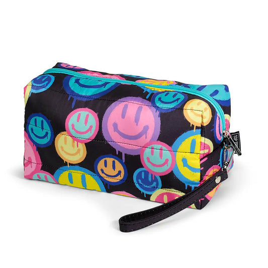 Spray Happy Face Puffer Cosmetic Bag image 0