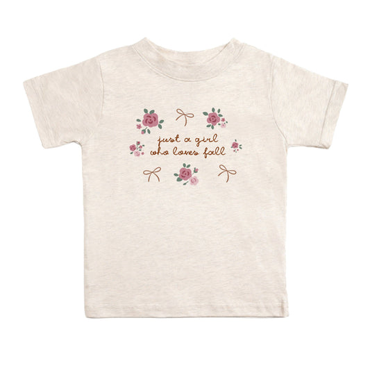 Just A Fall Girl Short Sleeve T-Shirt - Kids Clothing
