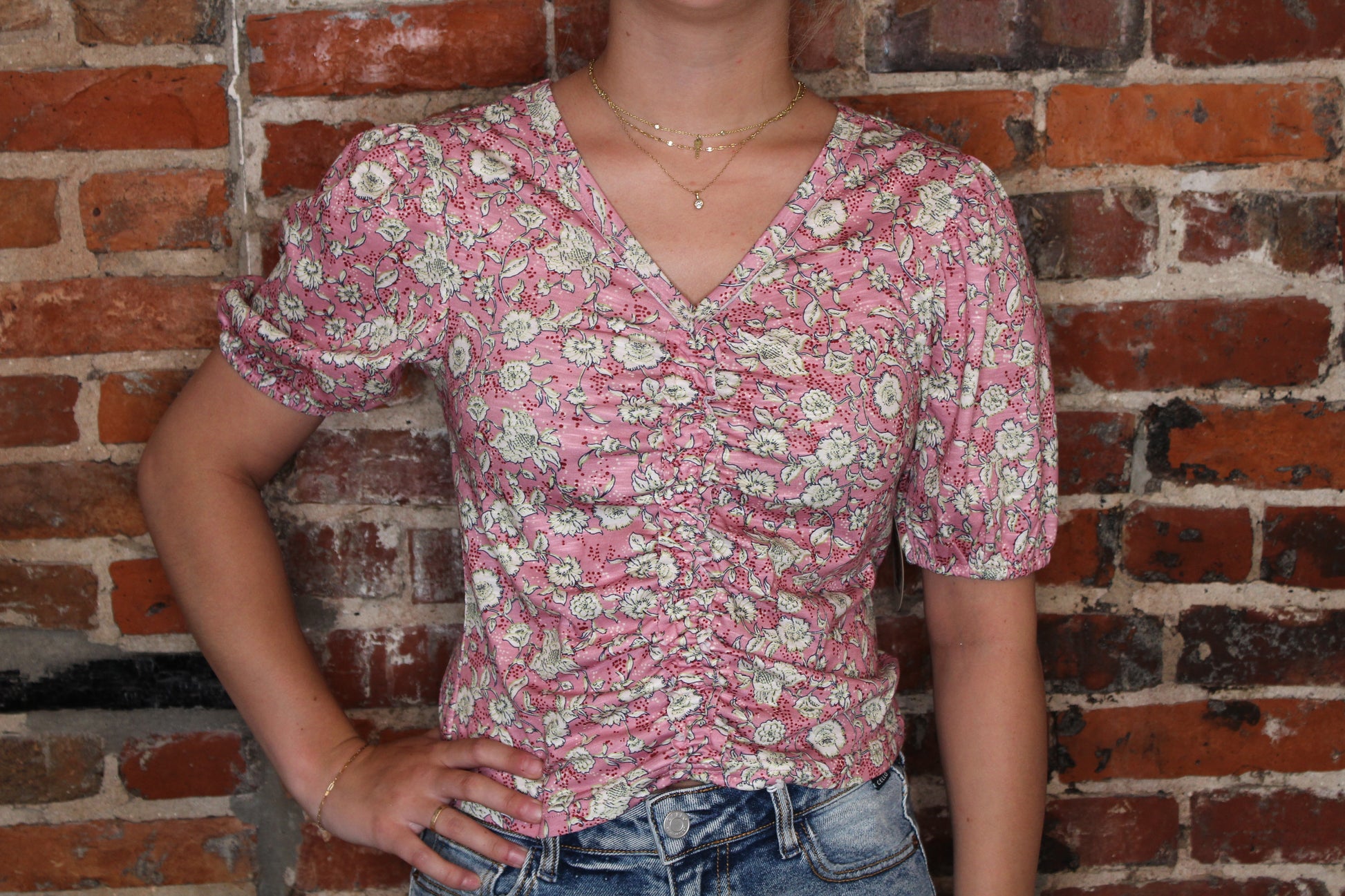 Pink Floral Tee image 0