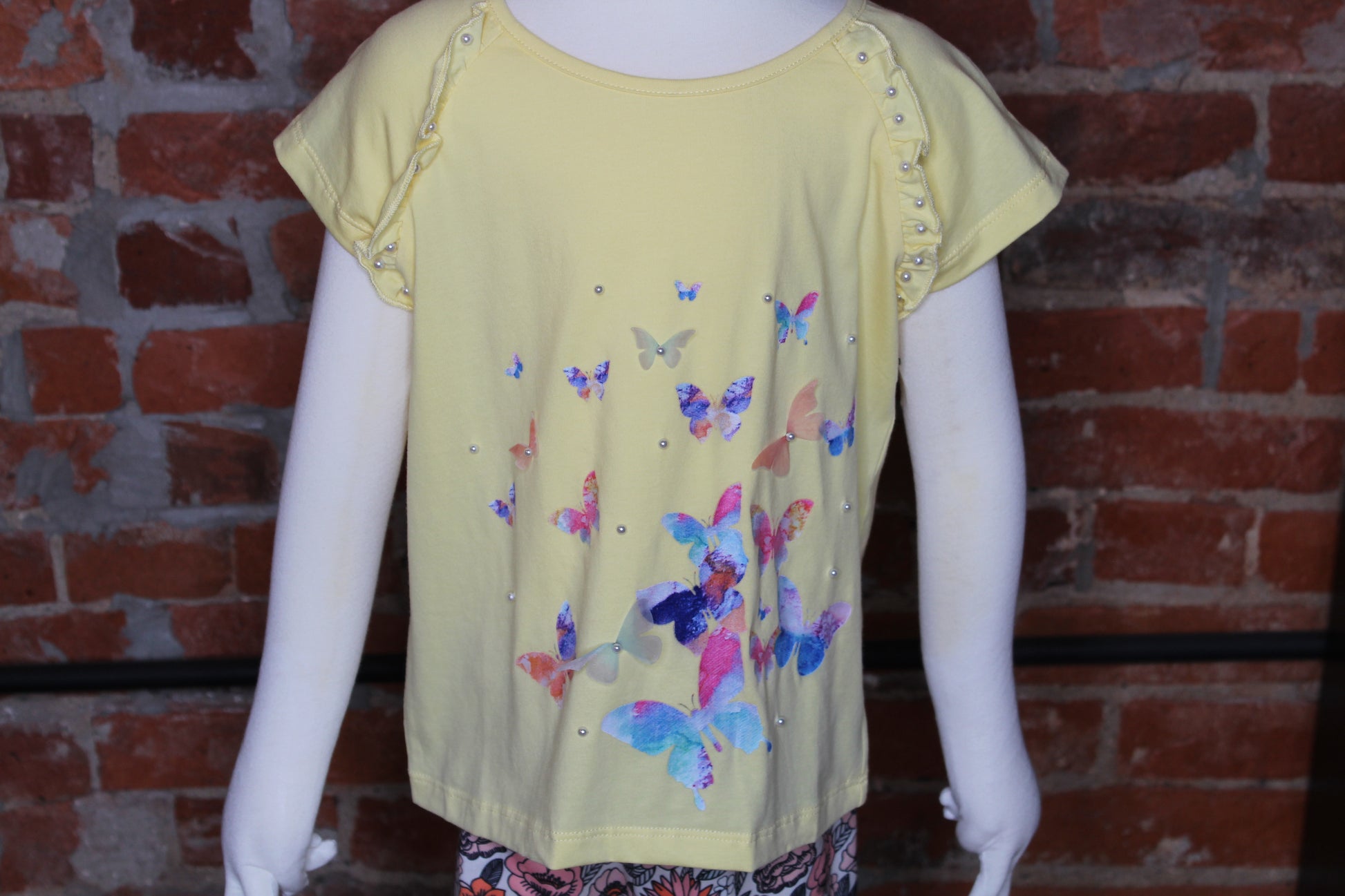Kids' Yellow Butterfly Top image 0