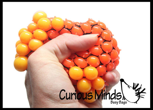 1 Bubble Mesh Balls - Squishy Fidget Ball with Web