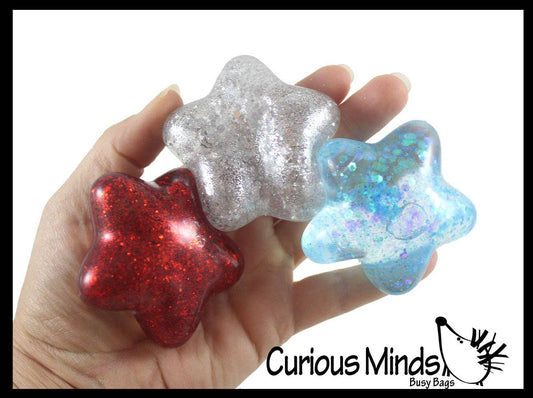 1 Patriotic Star Sugar Ball - Thick Glue/Gel Syrup Molasses