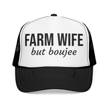 Farm Wife but Boujee Embroidered Trucker Hat, Farmer's Wife