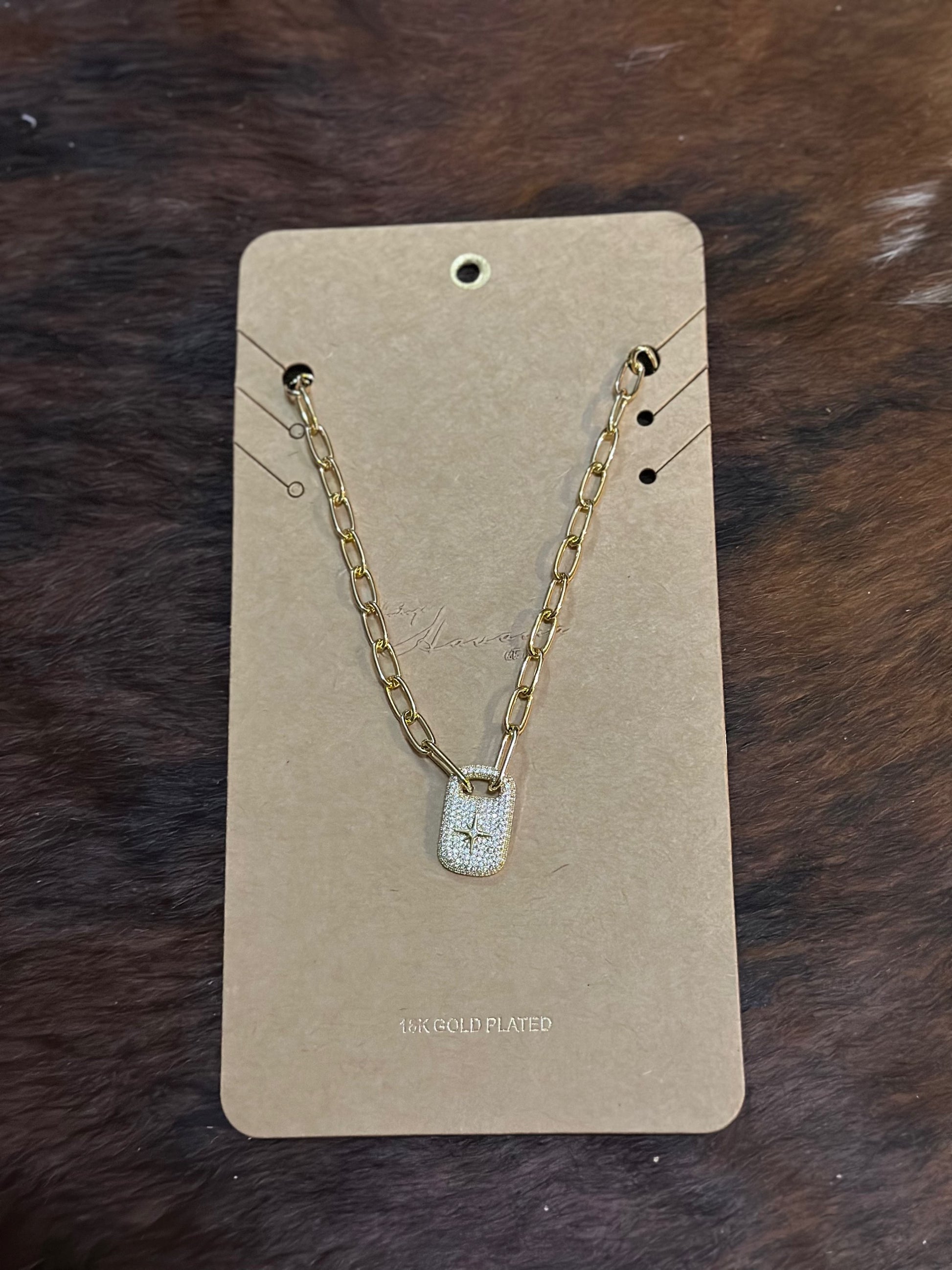 Vintage Havana Fleur gold stones necklace  image 0