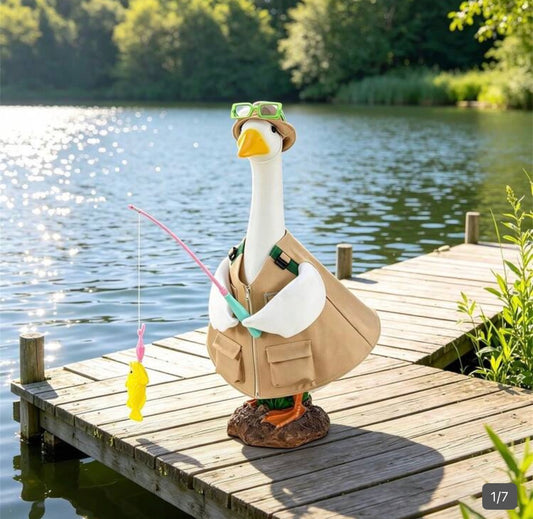 Porch, goose fisherman