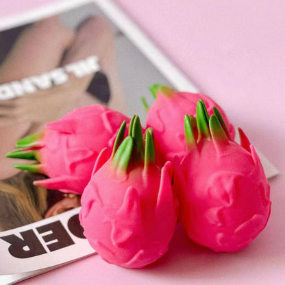 Simulation Fruit Mango Peach Dragon Fruit Squishy Slow Rising Stress Relief Squeeze Toy