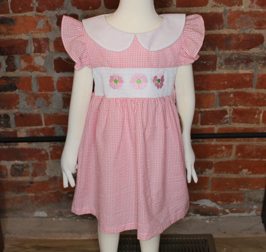 Kids' Gingham Flower Dress image 0