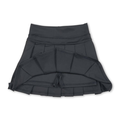 Black high waist kids girls summer activewear skorts