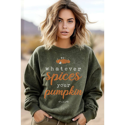 SPICES PUMPKIN MINERAL GRAPHIC SWEATSHIRTS