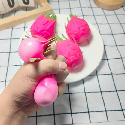 Simulation Fruit Mango Peach Dragon Fruit Squishy Slow Rising Stress Relief Squeeze Toy