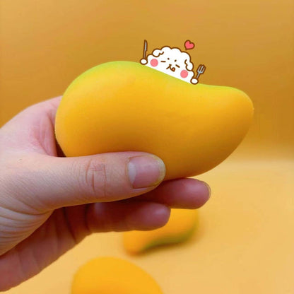 Simulation Fruit Mango Peach Dragon Fruit Squishy Slow Rising Stress Relief Squeeze Toy