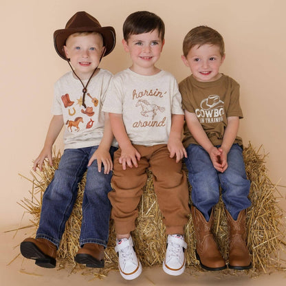 Cowboy In Training Western Short Sleeve T-Shirt - Boys