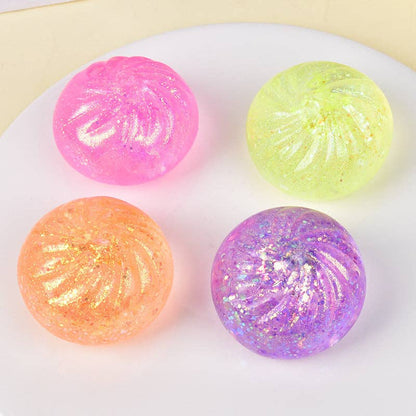 Glitter Squishy Dumpling Stress Ball Sensory Toy