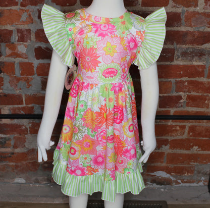 Kids' Floral/Stripe Dress image 0