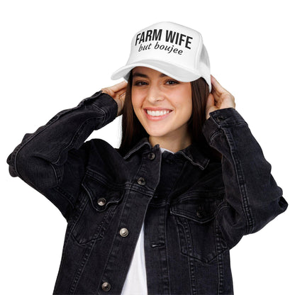 Farm Wife but Boujee Embroidered Trucker Hat, Farmer's Wife