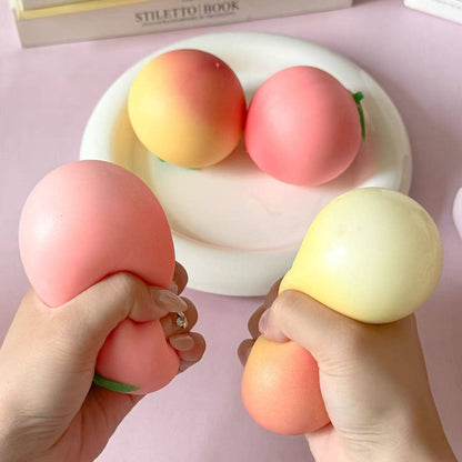 Simulation Fruit Mango Peach Dragon Fruit Squishy Slow Rising Stress Relief Squeeze Toy