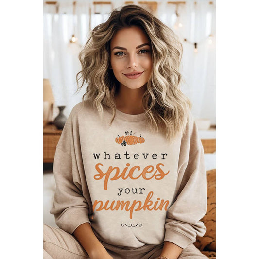 SPICES PUMPKIN MINERAL GRAPHIC SWEATSHIRTS