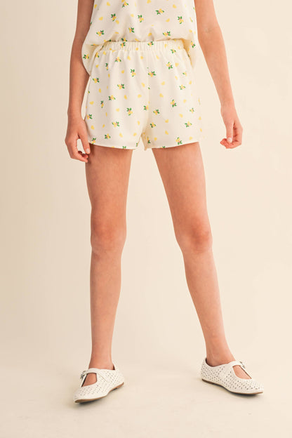 TWEEN KIDS GIRLS OFF SHOULDER SHORTS SET (7-14)