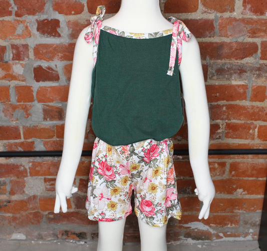 Kids' Green/White Floral Set image 0