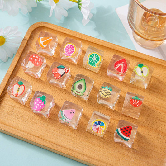 Fruit Ice Cube Squishy Slow-Rising Stress Relief Toy