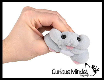 1 Soft Velvet Flocked Chubby Hamster Slow Rise Foam Squishy