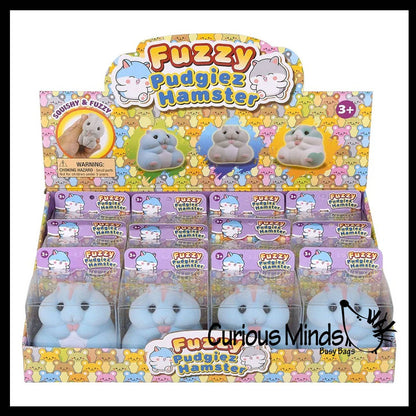 1 Soft Velvet Flocked Chubby Hamster Slow Rise Foam Squishy