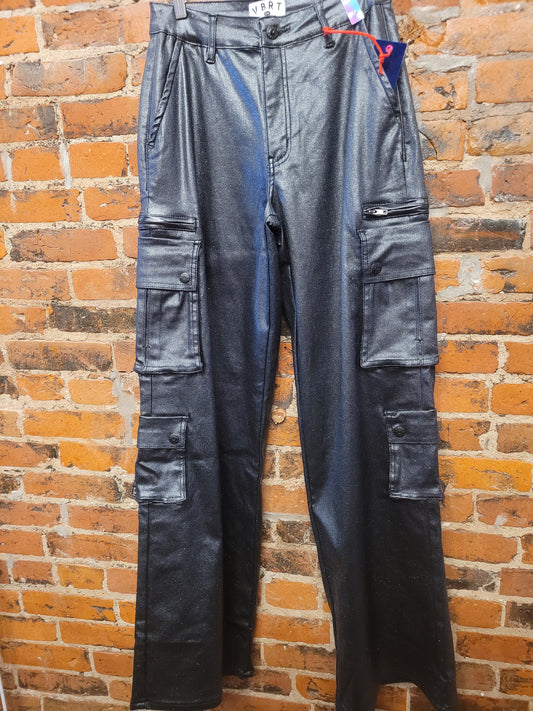 Vibrant Black Cargo Pants