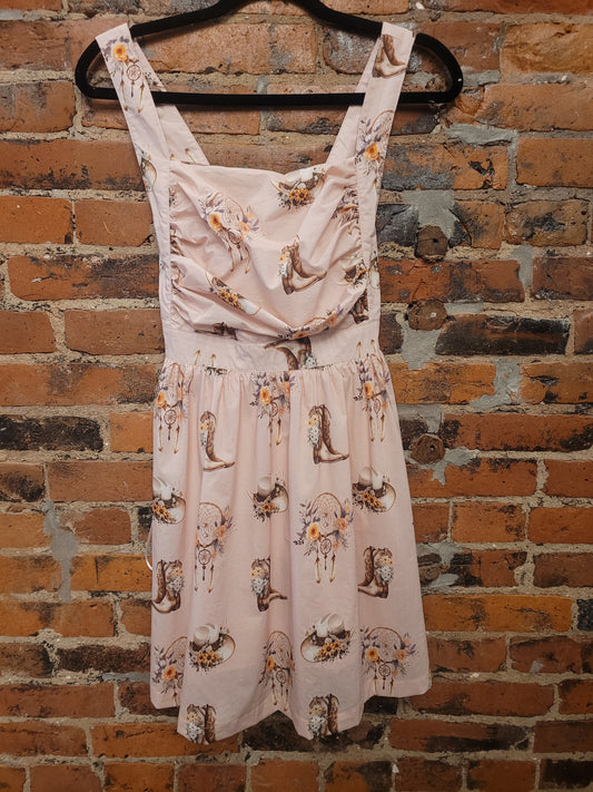 Blue B Pink Western Dress